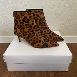 RAYE Force Bootie in Tan Leopard 5.5 NEW IN BOX